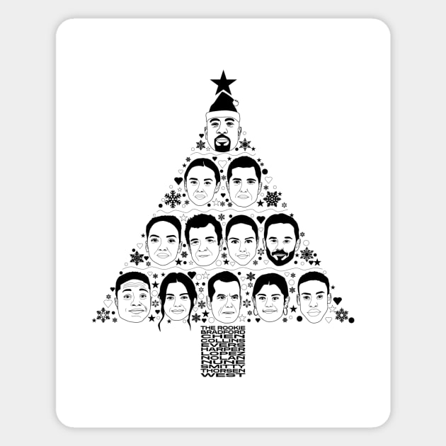 The Rookie Christmas Tree (no text) | The Rookie Magnet by gottalovetherookie